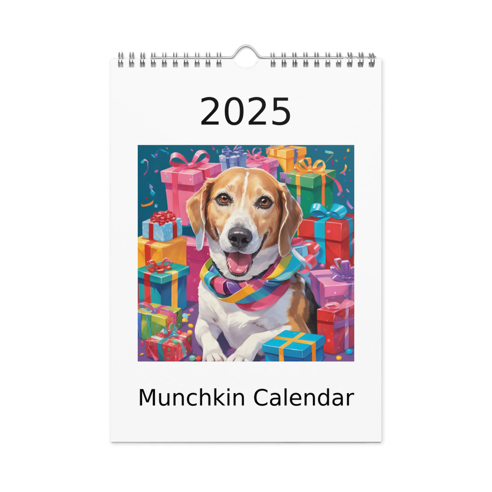 PugMug Custom Munchkin Wall Calendar (2026)