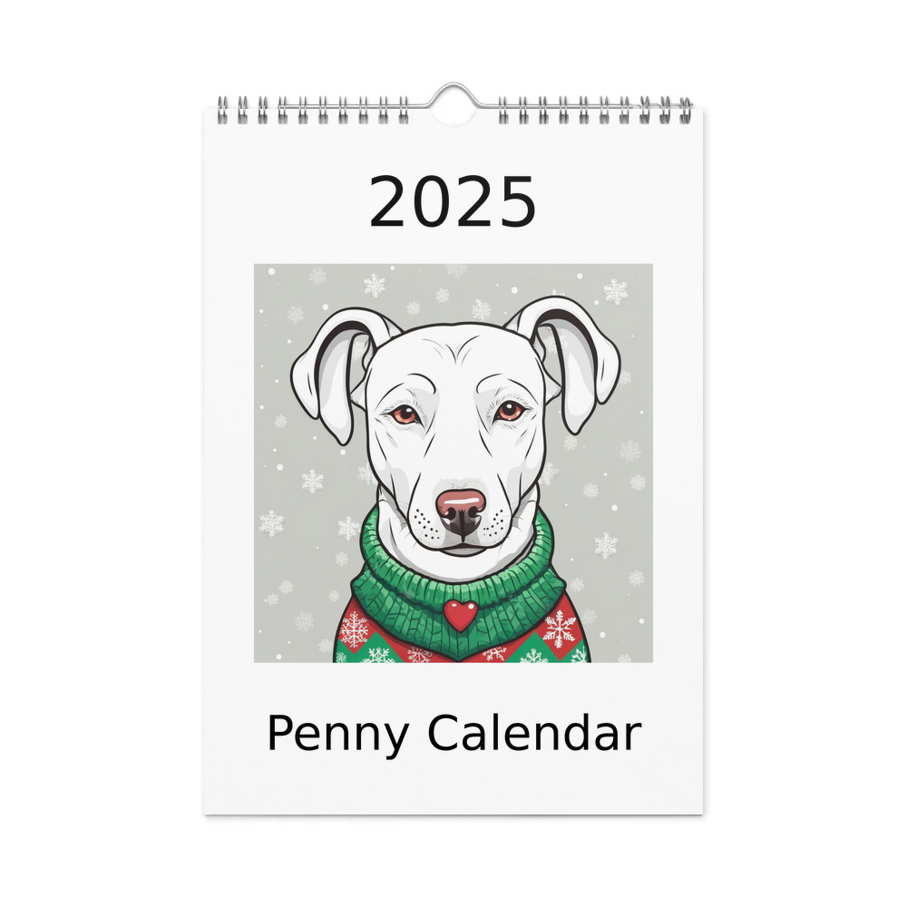 PugMug Custom Penny Wall Calendar (2026)