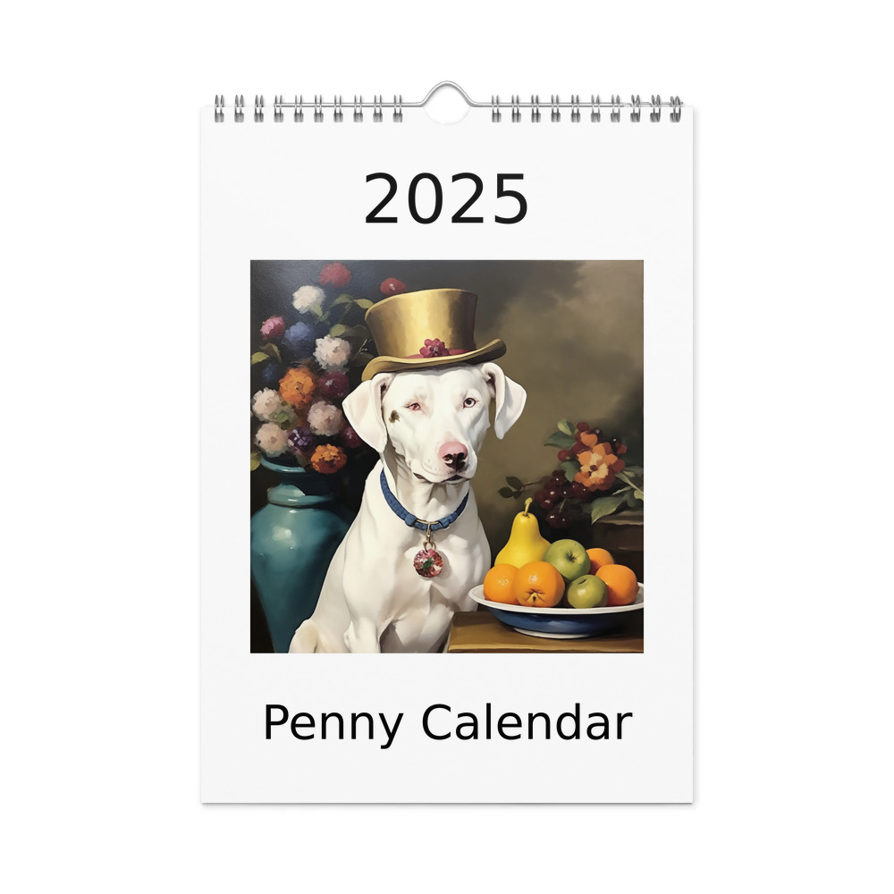 PugMug Custom Penny Wall Calendar (2026)