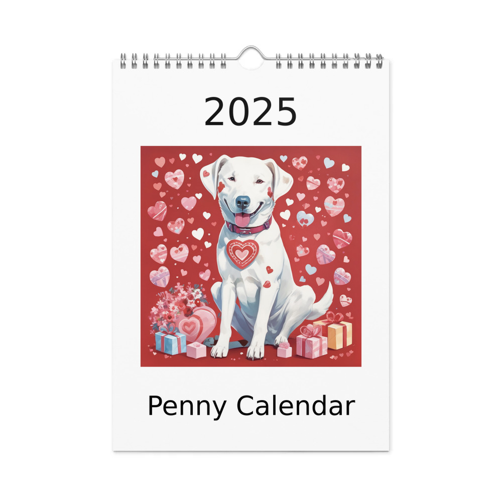 PugMug Custom Penny Wall Calendar (2026)