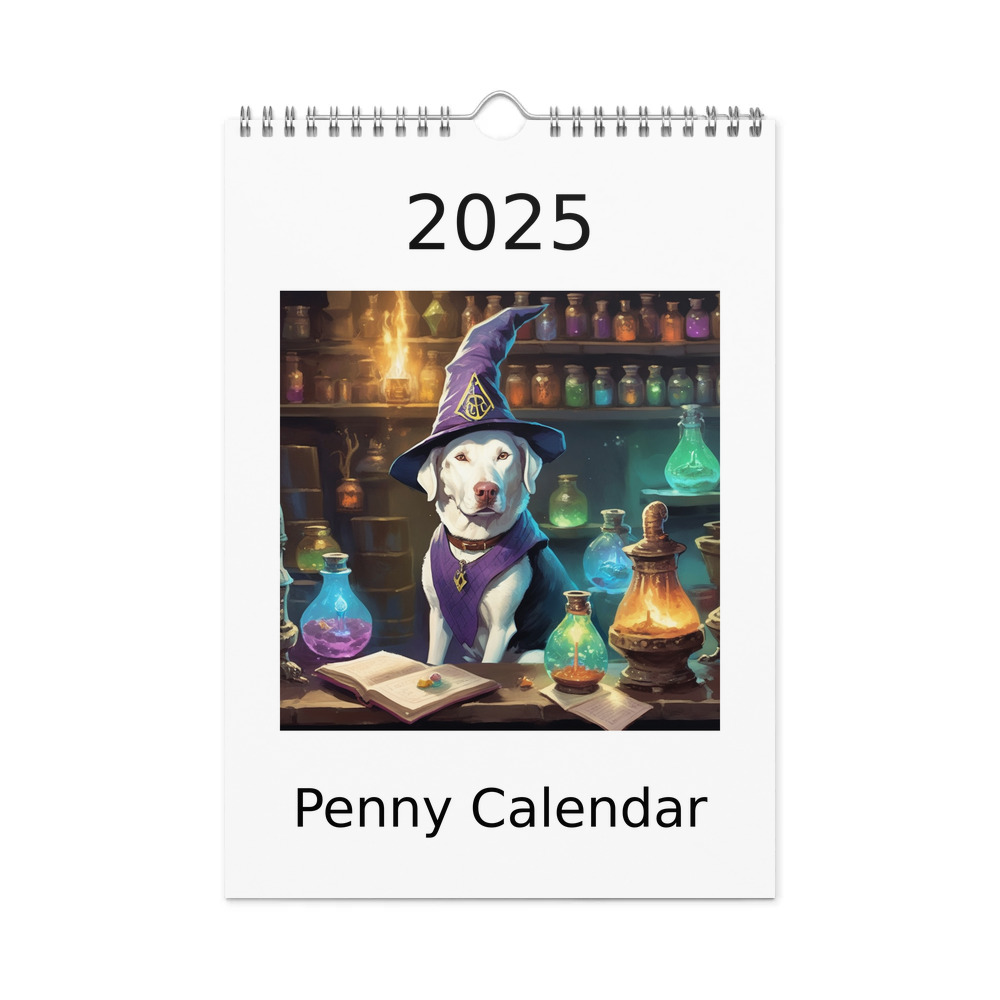 PugMug Custom Penny Wall Calendar (2026)