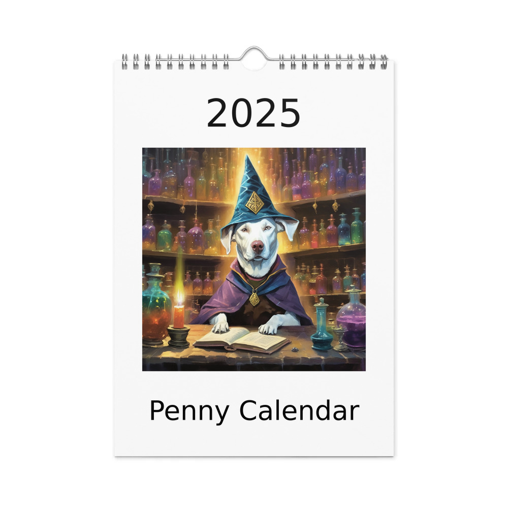 PugMug Custom Penny Wall Calendar (2026)