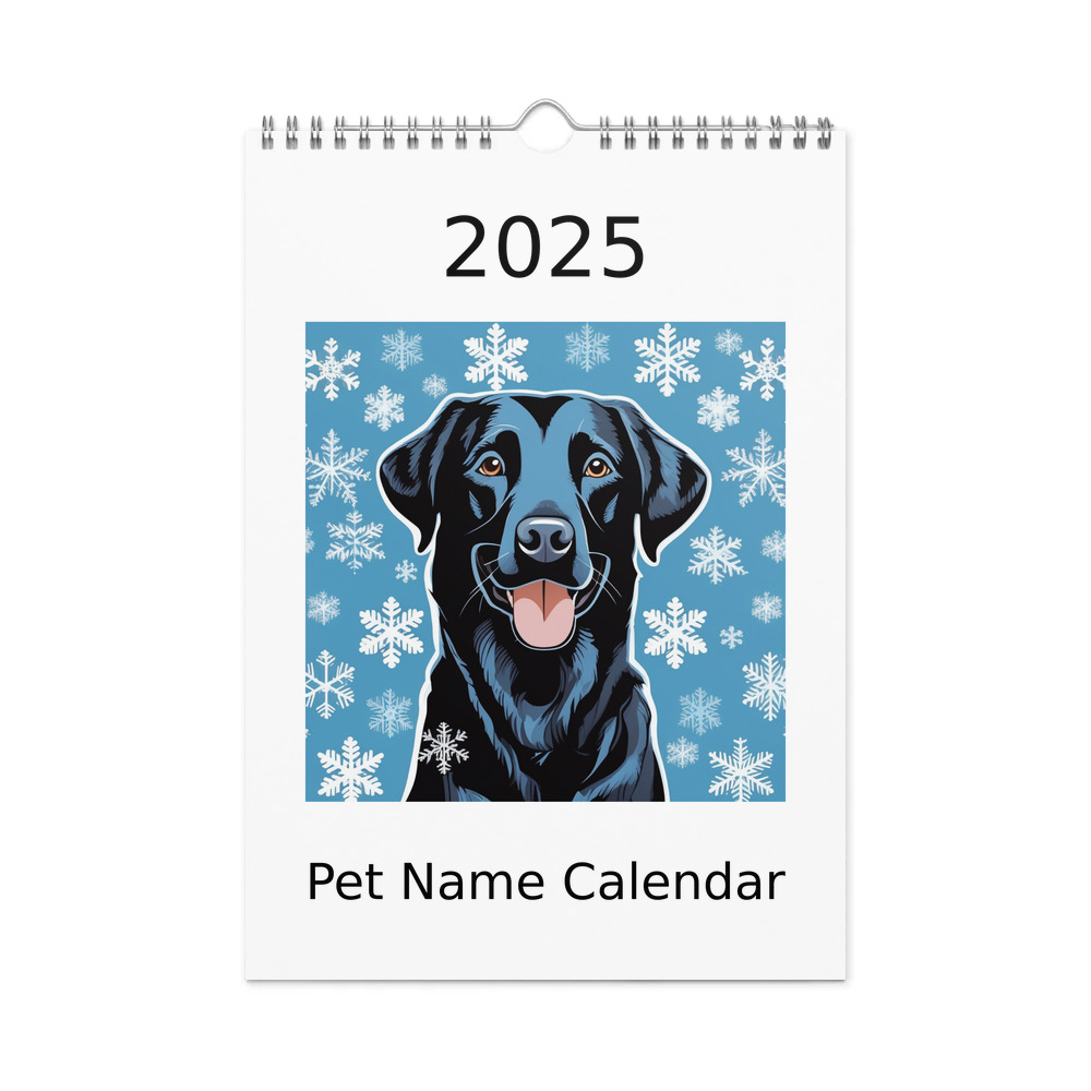 PugMug Custom Black Labrador Retriever Wall Calendar (2026)