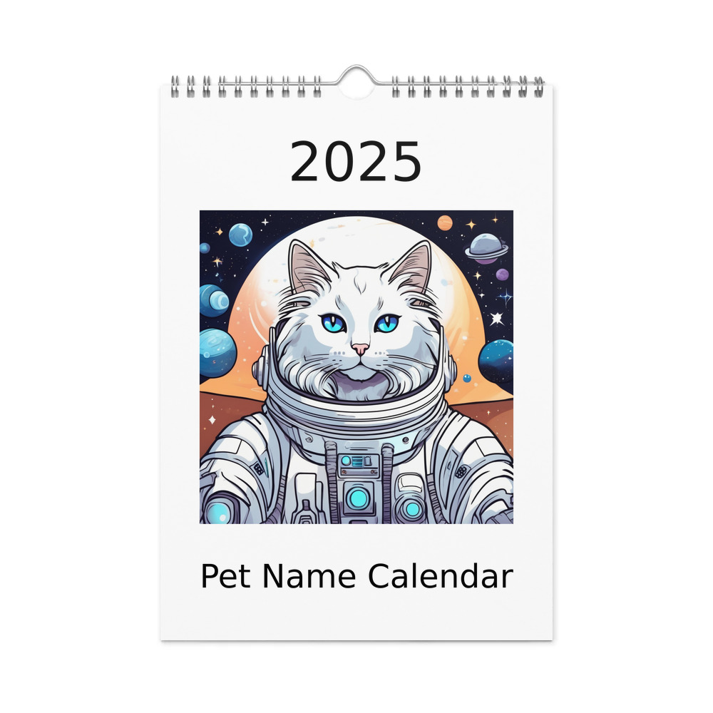 PugMug Custom White Ragdoll Cat Wall Calendar (2026)