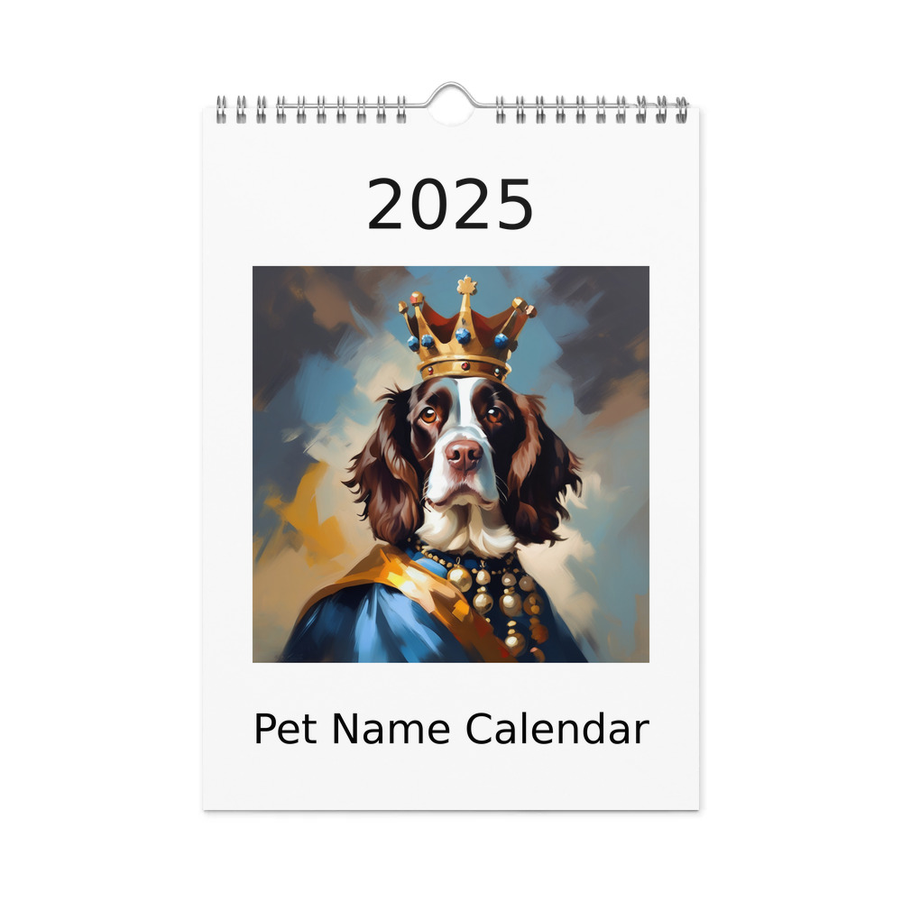 PugMug Custom English Springer Spaniel Wall Calendar (2026)