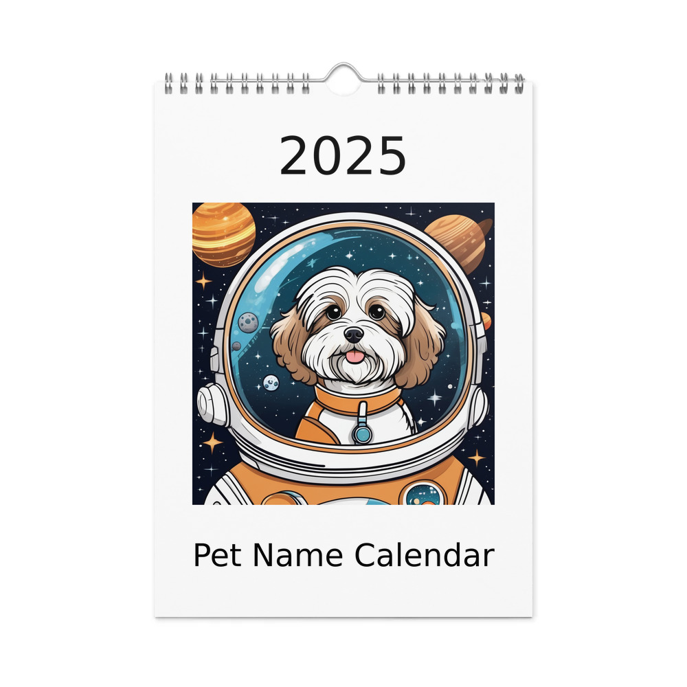 PugMug Custom Tan Havanese Dog Wall Calendar (2026)