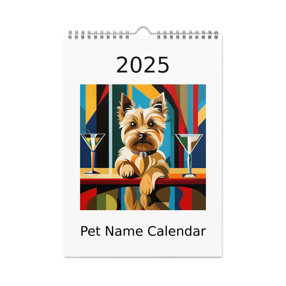 PugMug Custom Cairn Terrier Wall Calendar (2026)