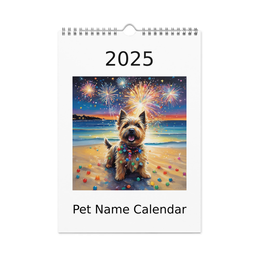 PugMug Custom Cairn Terrier Wall Calendar (2026)