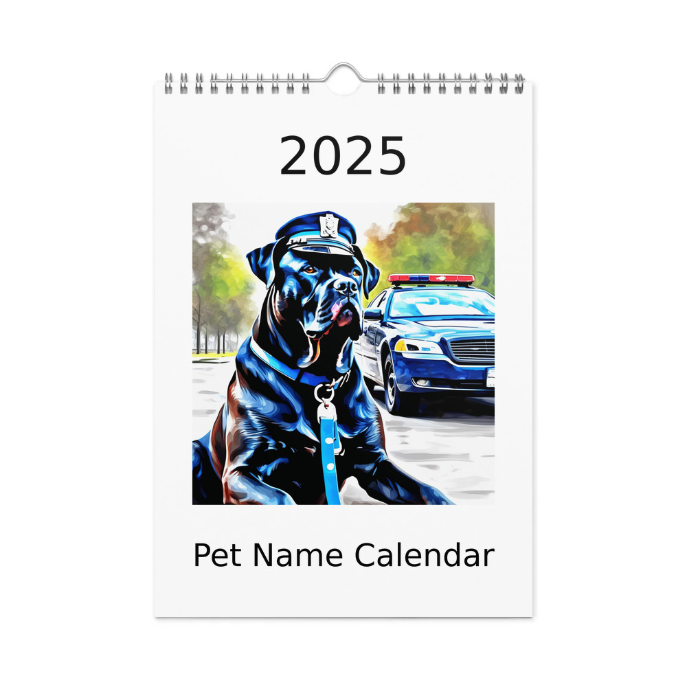 PugMug Custom Cane Corso Wall Calendar (2026)