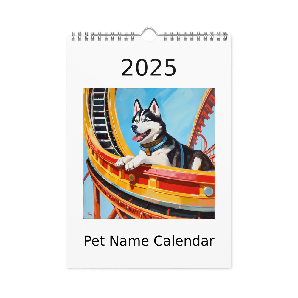 PugMug Custom Siberian Husky Wall Calendar (2026)