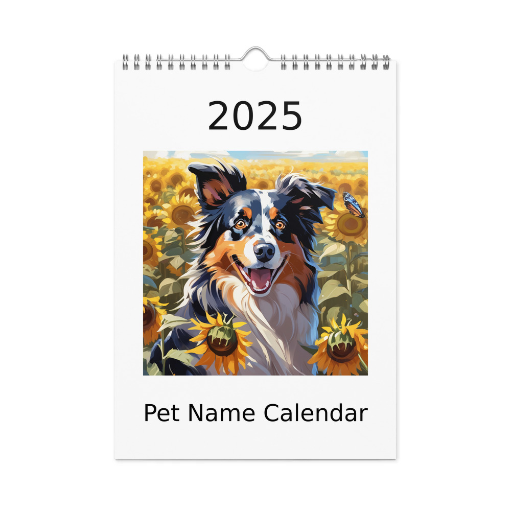 PugMug Custom Australian Shepherd Dog Wall Calendar (2026)