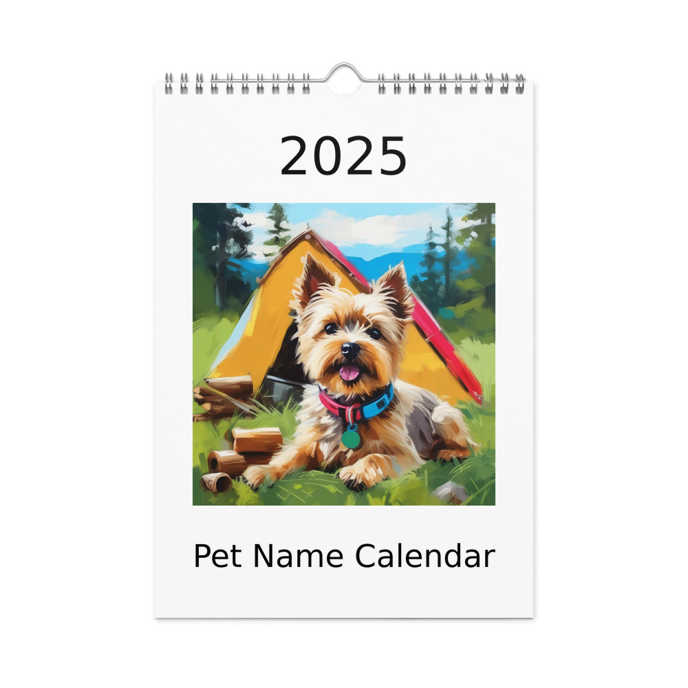 PugMug Custom Cairn Terrier Wall Calendar (2026)