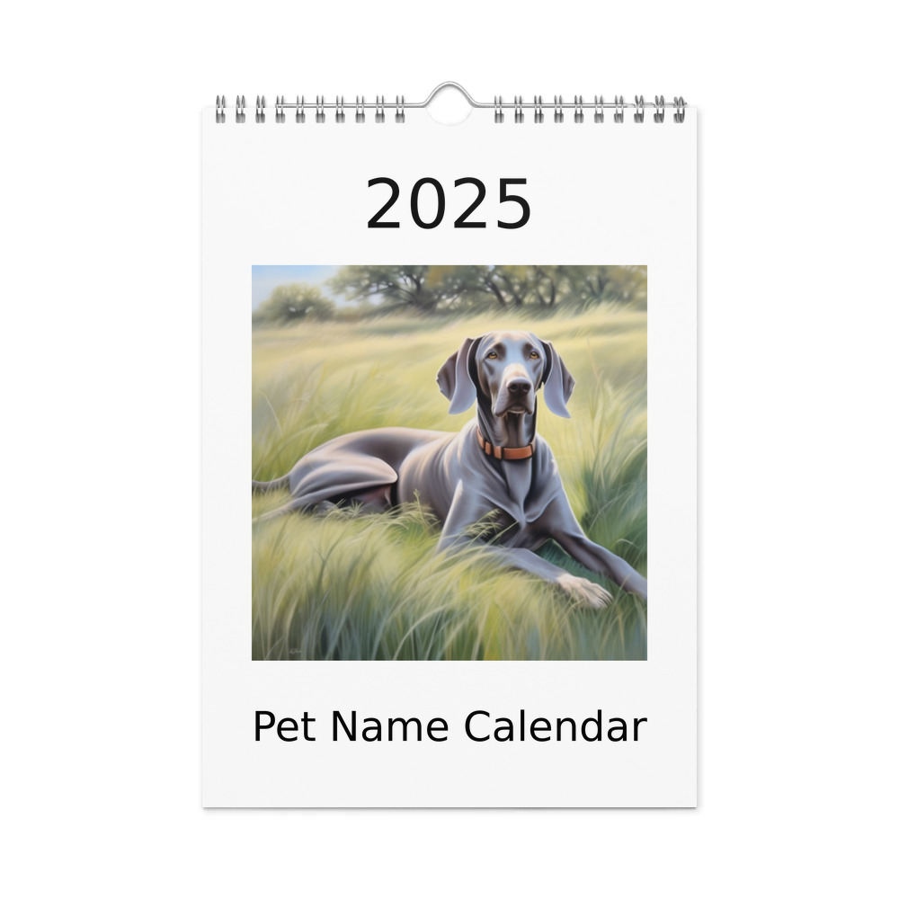 PugMug Custom Weimaraner Wall Calendar (2026)