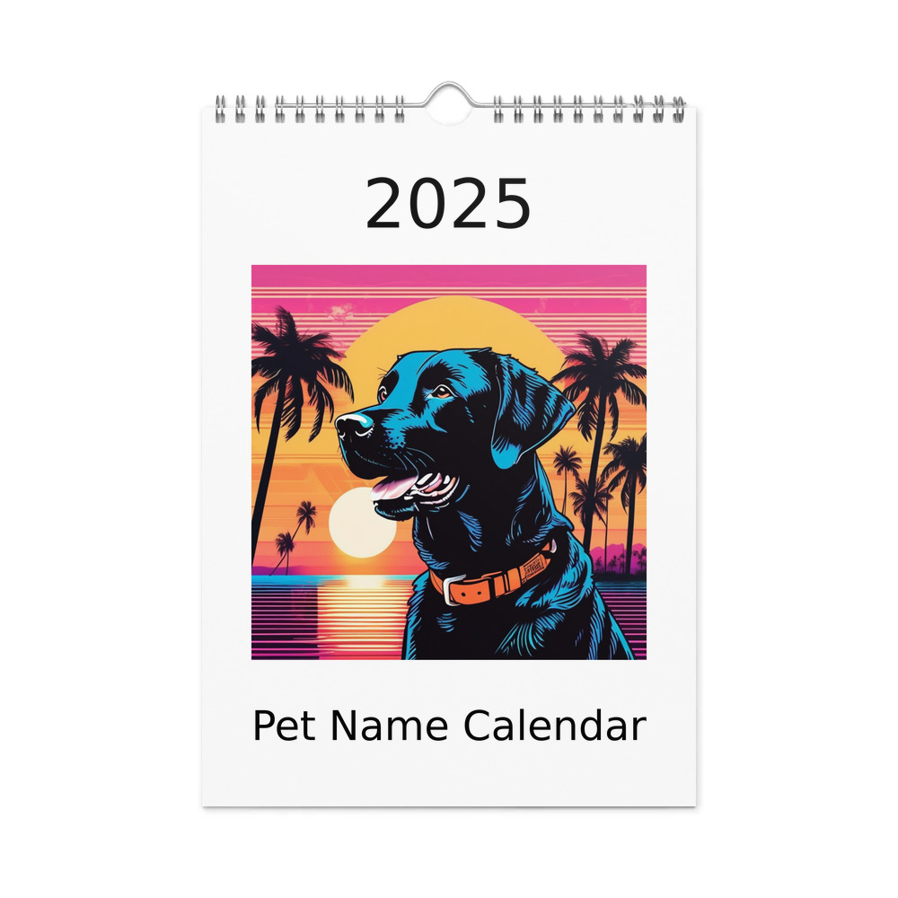 PugMug Custom Black Labrador Retriever Wall Calendar (2026)