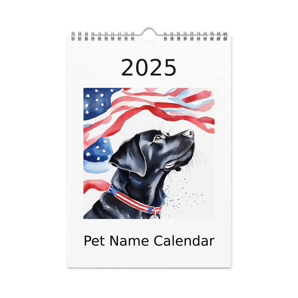 PugMug Custom Black Labrador Retriever Wall Calendar (2026)
