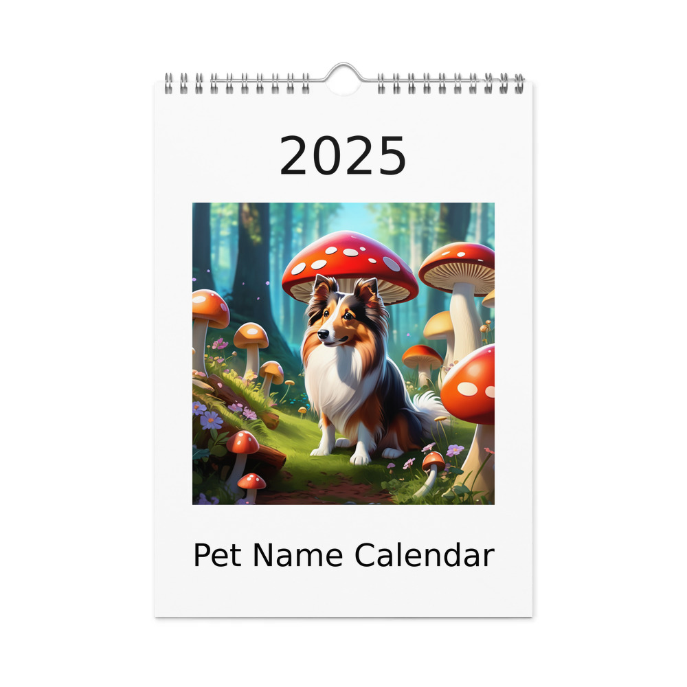 PugMug Custom Shetland Sheepdog Wall Calendar (2026)