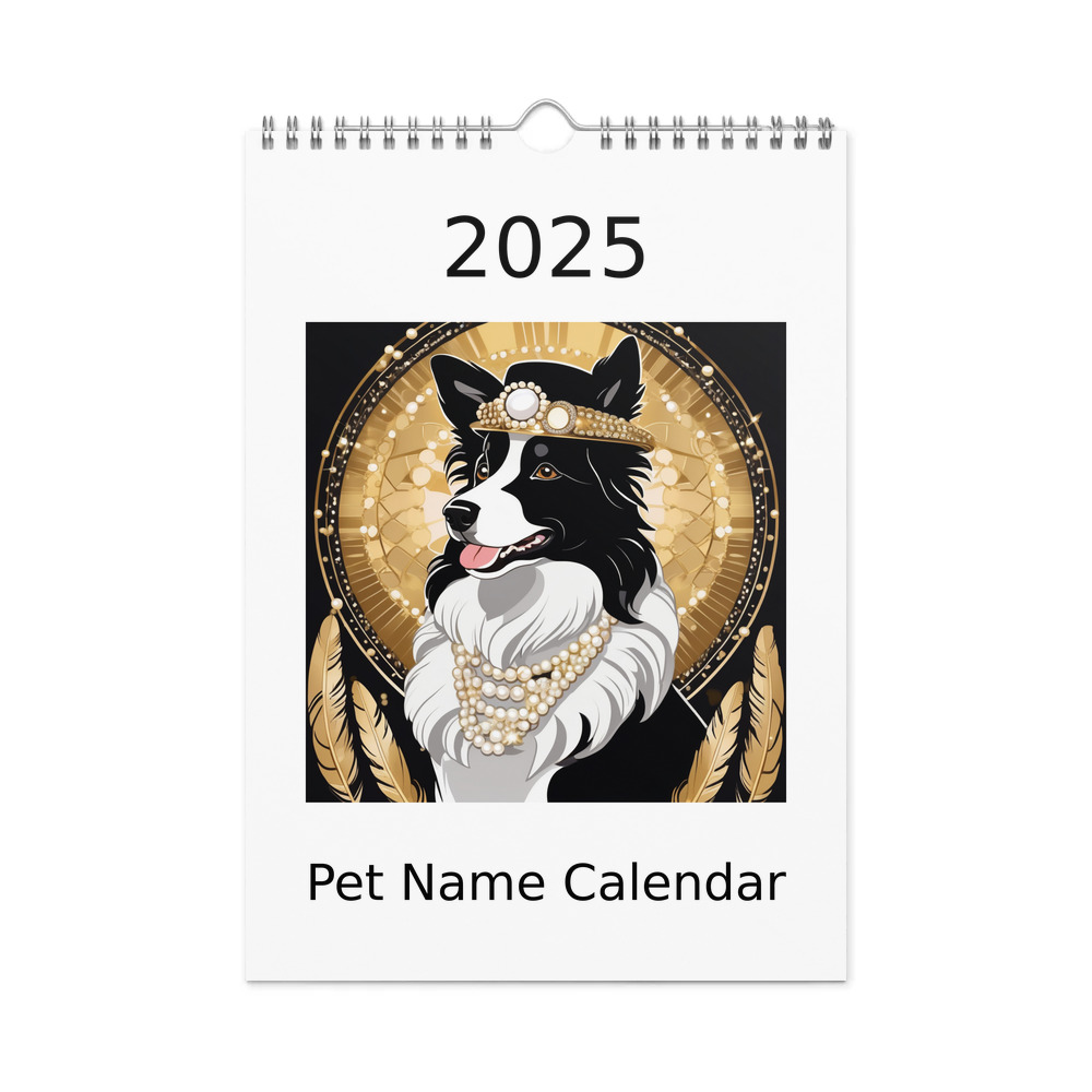 PugMug Custom Border Collie Wall Calendar (2026)