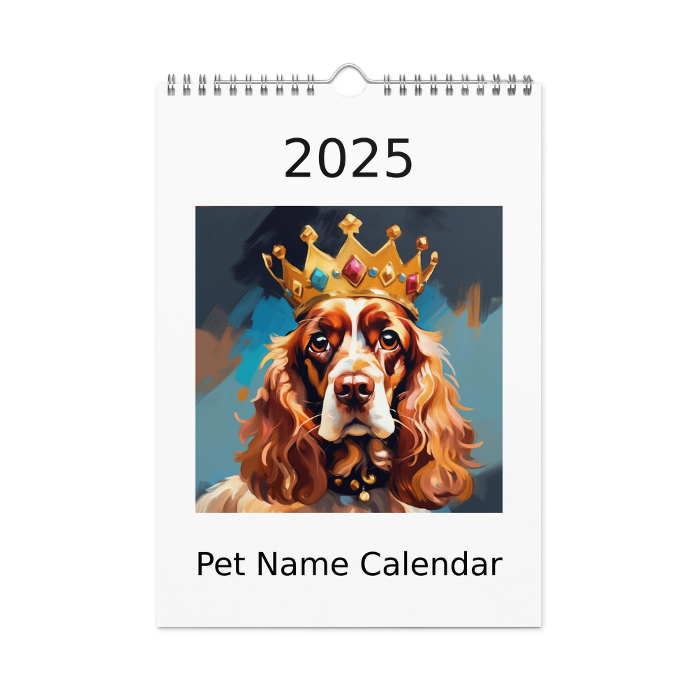 PugMug Custom Cocker Spaniel Wall Calendar (2026)