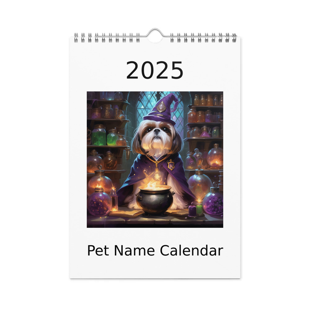 PugMug Custom Shih Tzu Wall Calendar (2026)
