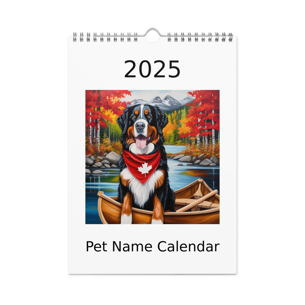 PugMug Custom Bernese Mountain Dog Wall Calendar (2026)