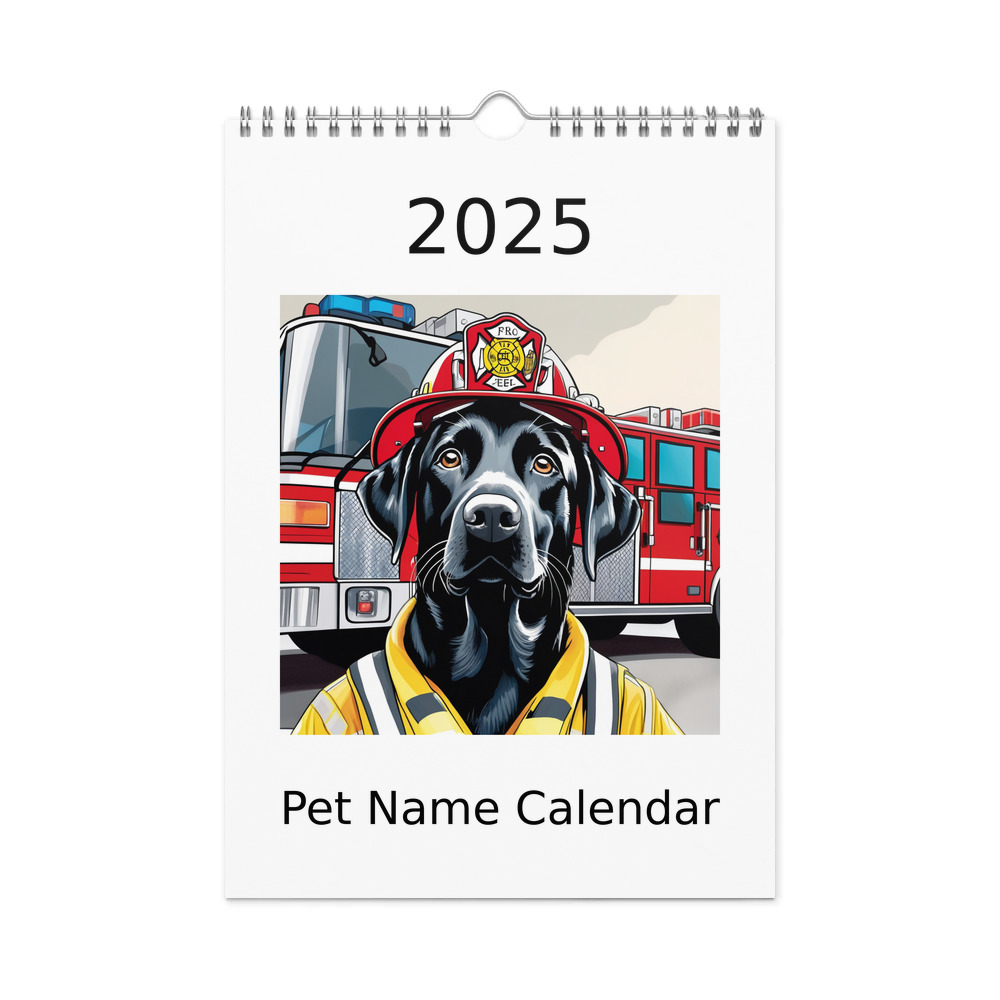 PugMug Custom Black Labrador Retriever Wall Calendar (2026)