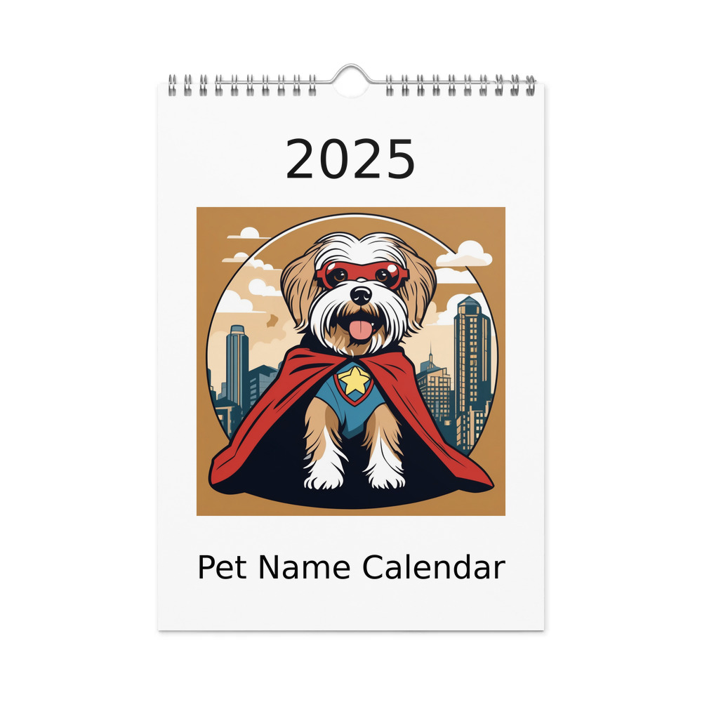 PugMug Custom Tan Havanese Dog Wall Calendar (2026)
