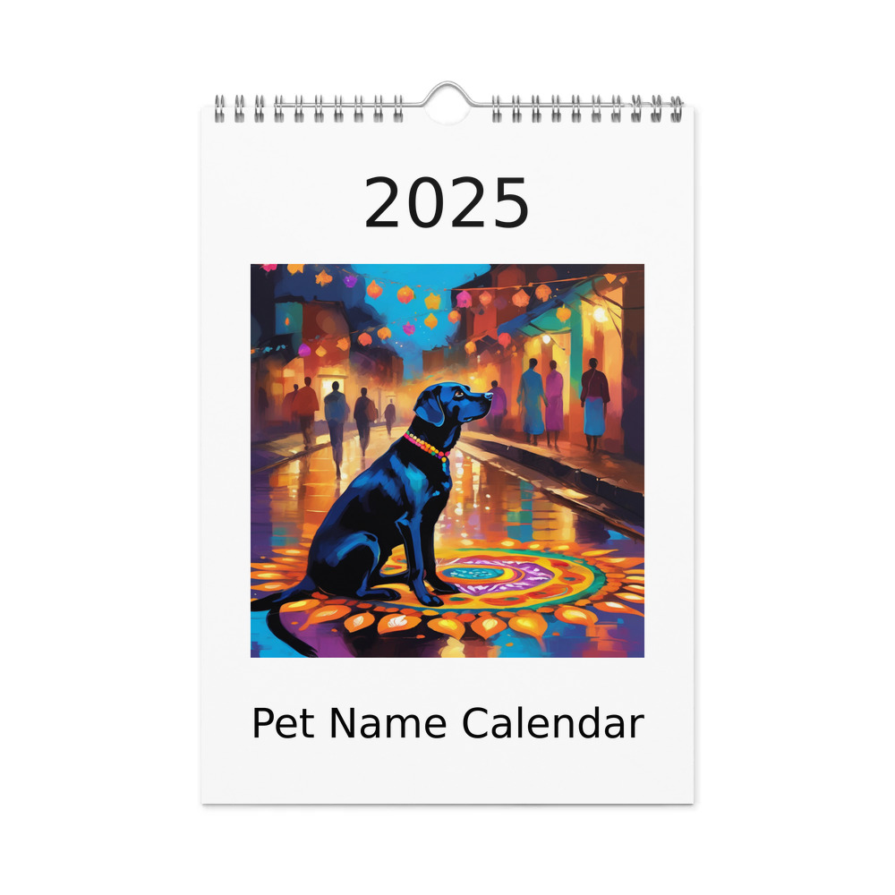 PugMug Custom Black Labrador Retriever Wall Calendar (2026)