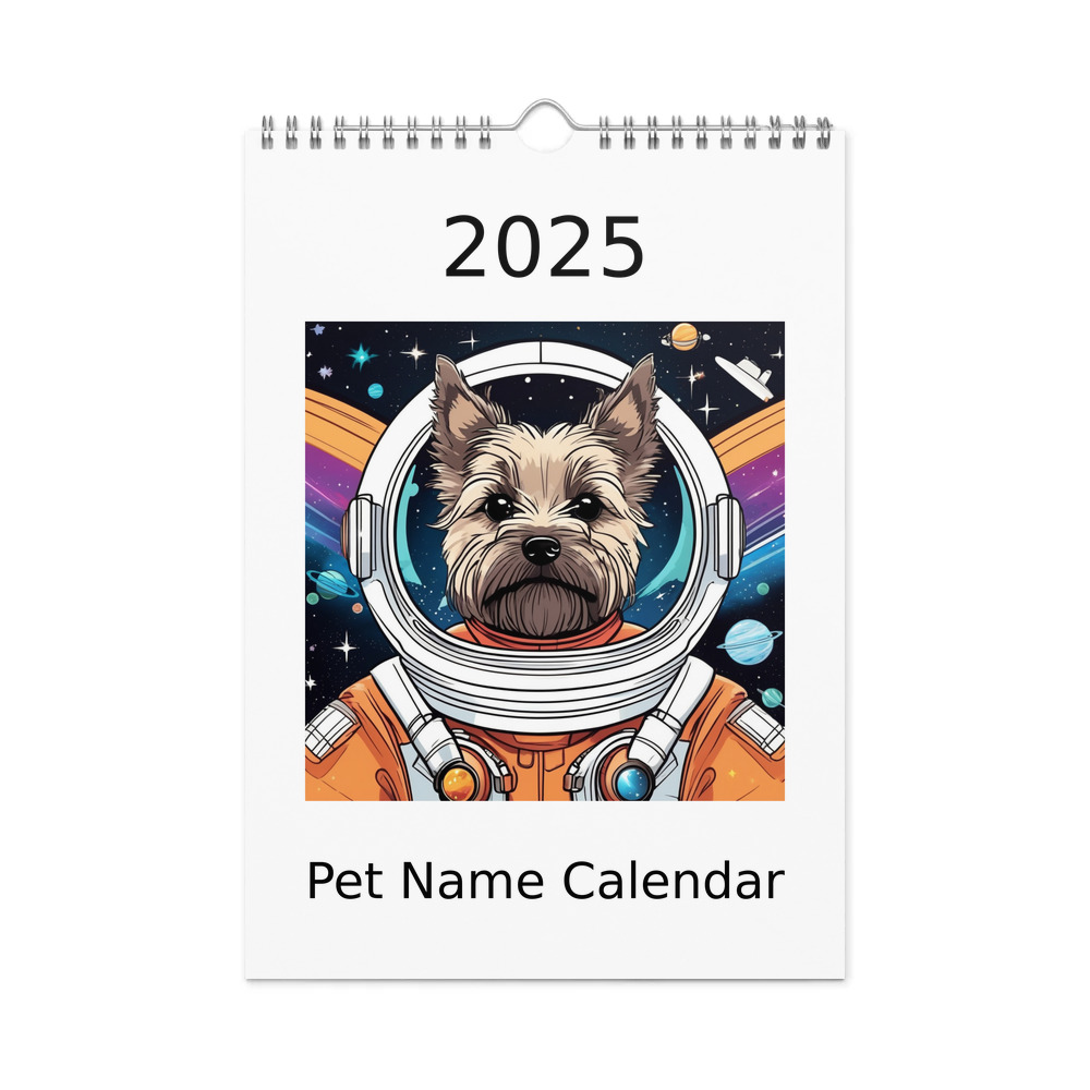 PugMug Custom Cairn Terrier Wall Calendar (2026)