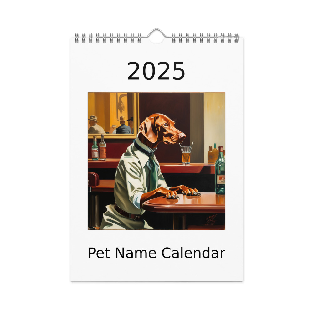 PugMug Custom Vizsla Wall Calendar (2026)
