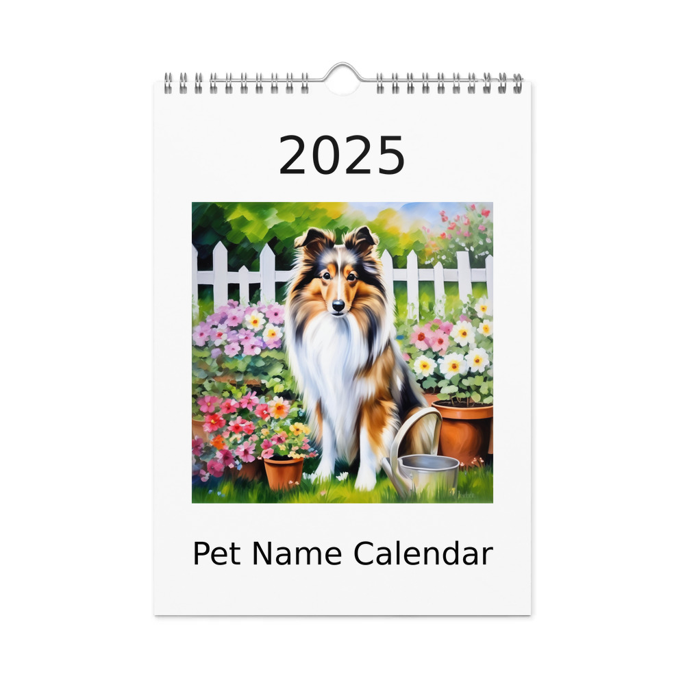 PugMug Custom Shetland Sheepdog Wall Calendar (2026)