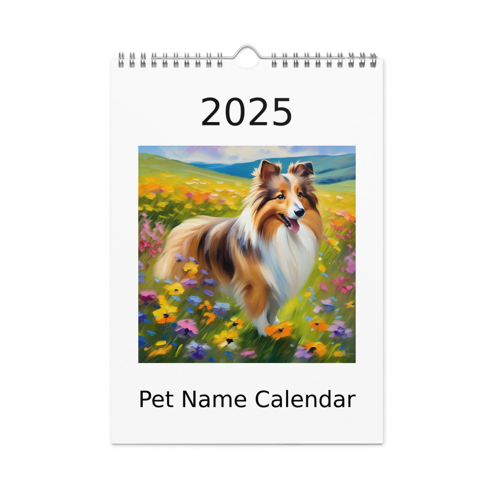 PugMug Custom Shetland Sheepdog Wall Calendar (2026)