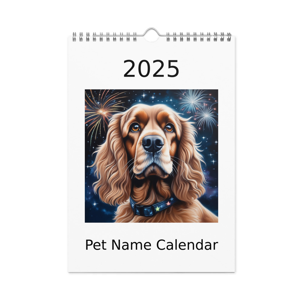 PugMug Custom Cocker Spaniel Wall Calendar (2026)