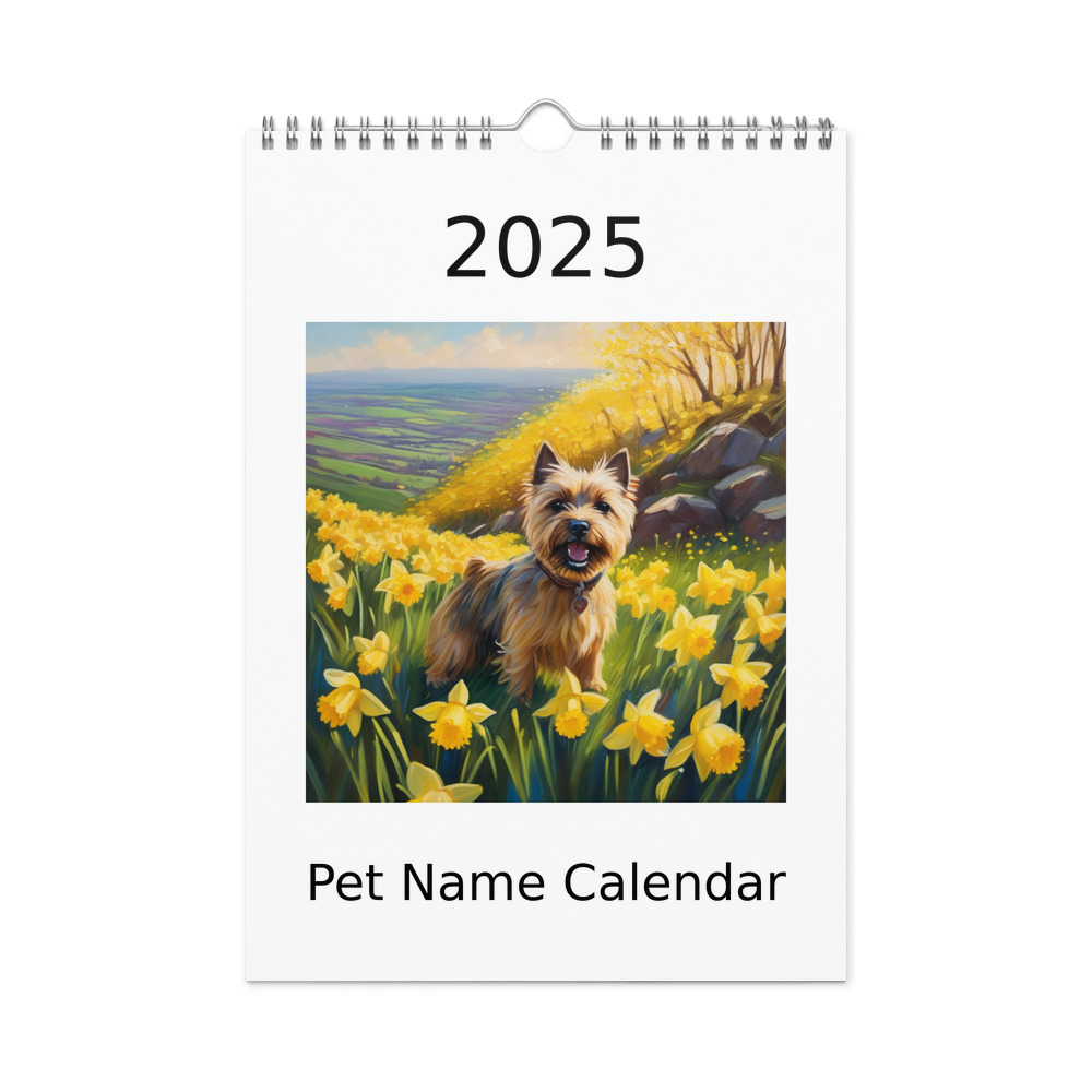 PugMug Custom Cairn Terrier Wall Calendar (2026)