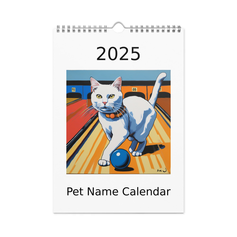 PugMug Custom White Companion Cat Wall Calendar (2026)