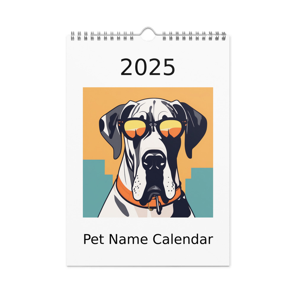 PugMug Custom Great Dane Wall Calendar (2026)