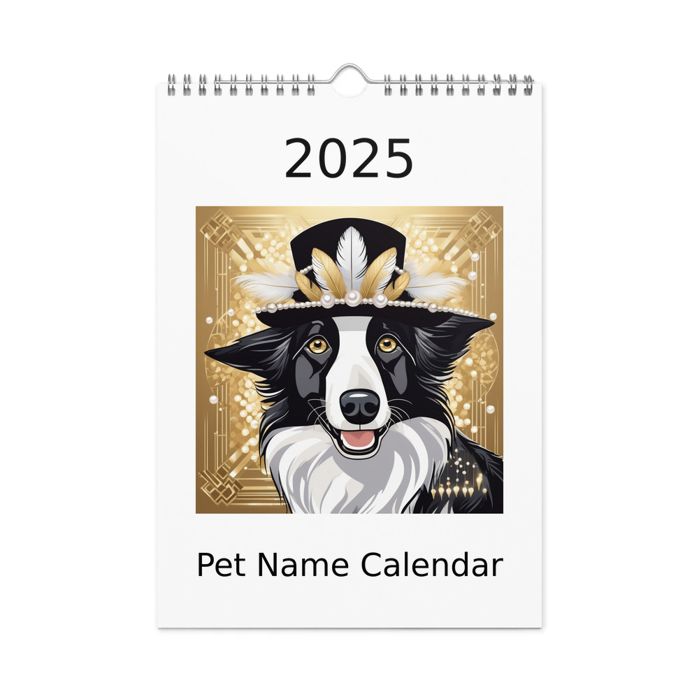 PugMug Custom Border Collie Wall Calendar (2026)