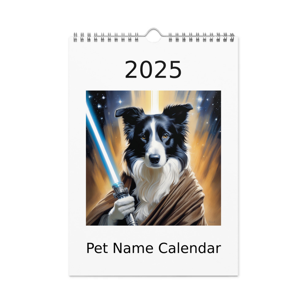 PugMug Custom Border Collie Wall Calendar (2026)