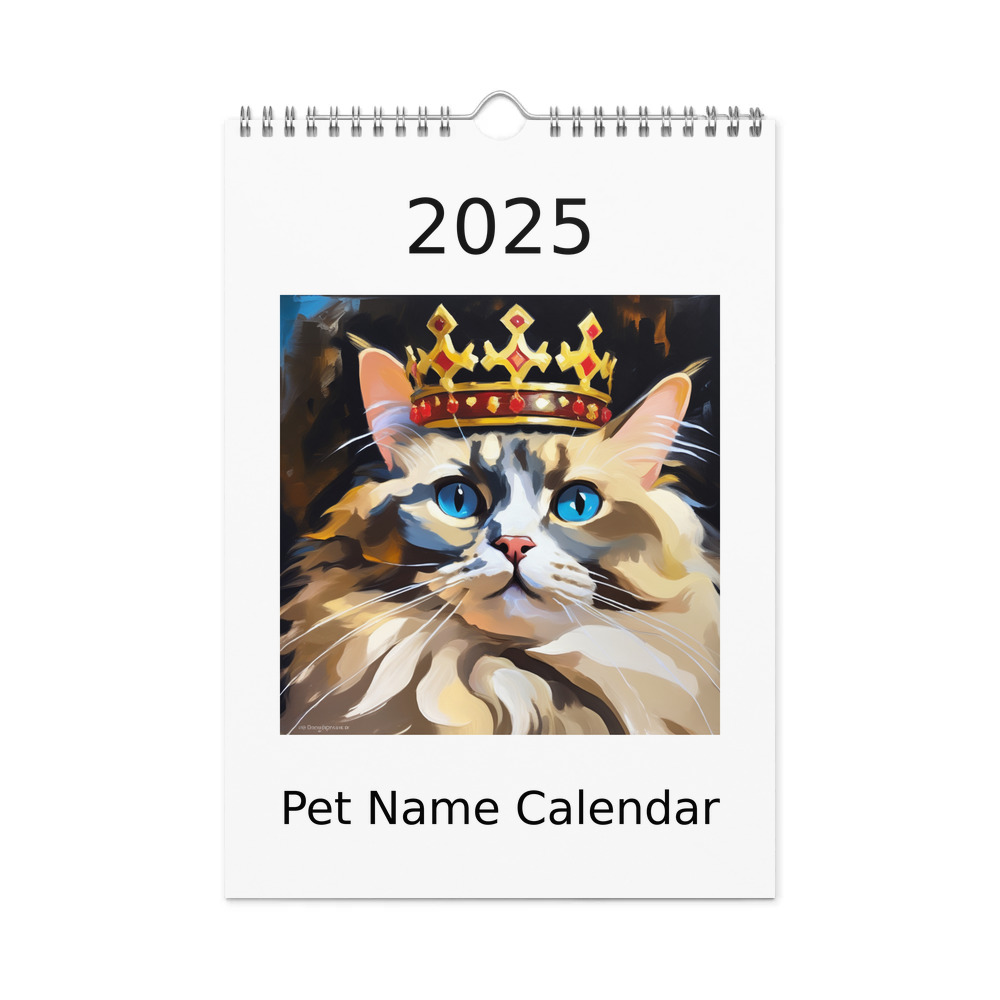 PugMug Custom Tabby Ragdoll Cat Wall Calendar (2026)