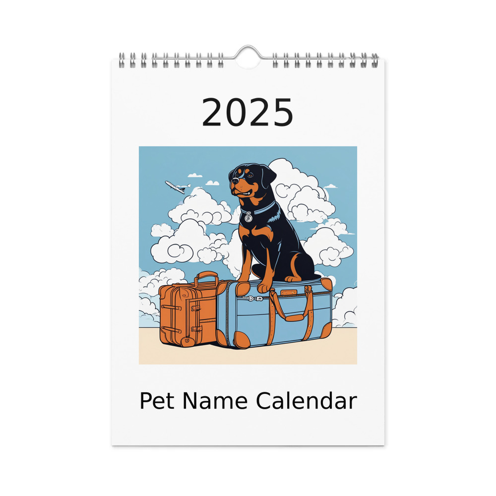 PugMug Custom Rottweiler Wall Calendar (2026)