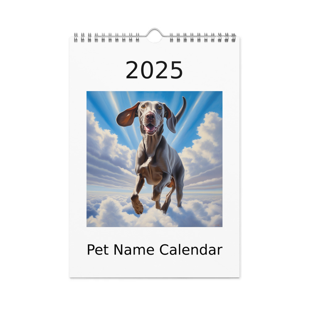 PugMug Custom Weimaraner Wall Calendar (2026)
