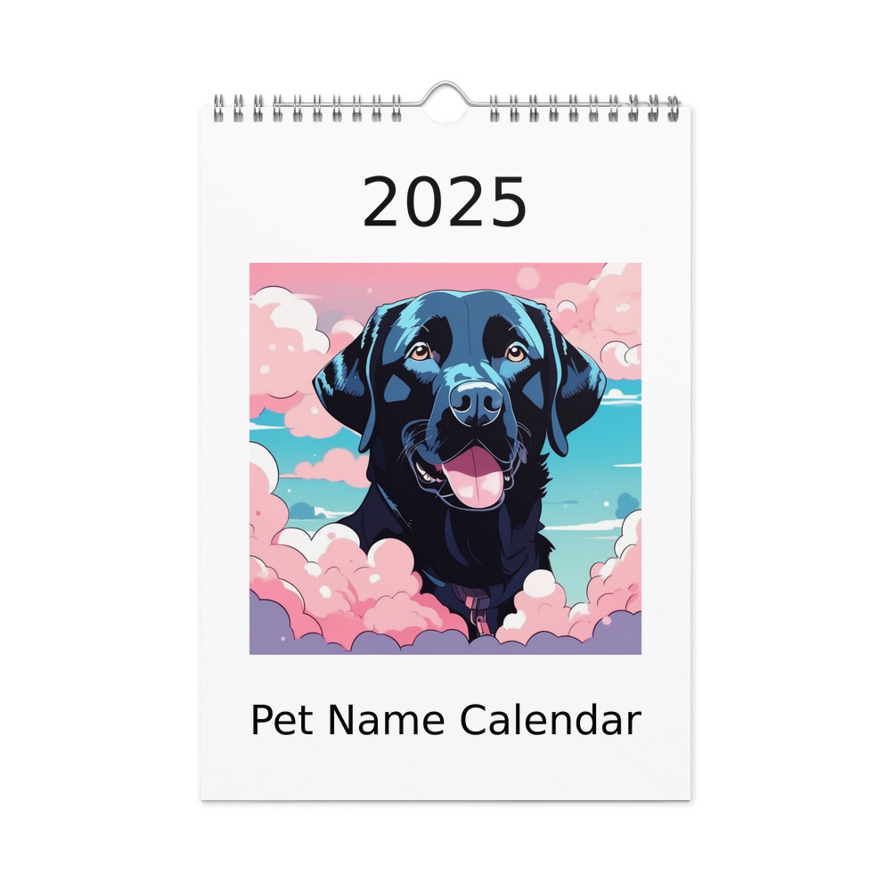 PugMug Custom Black Labrador Retriever Wall Calendar (2026)