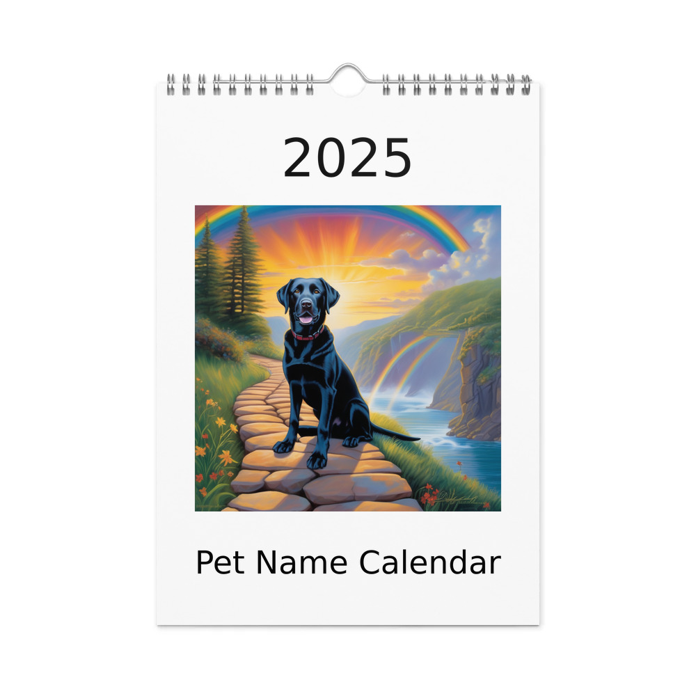 PugMug Custom Black Labrador Retriever Wall Calendar (2026)
