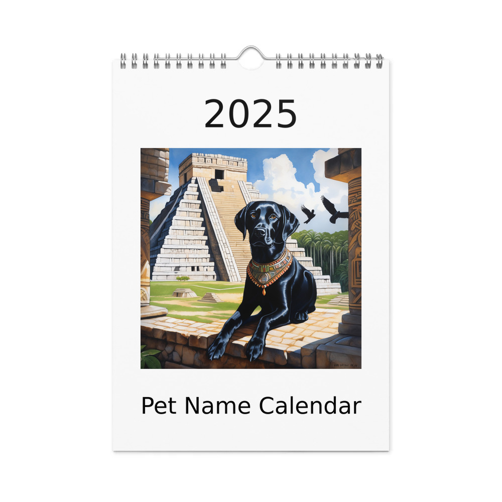 PugMug Custom Black Labrador Retriever Wall Calendar (2026)