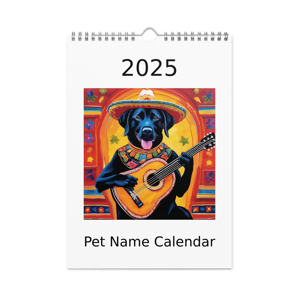 PugMug Custom Black Labrador Retriever Wall Calendar (2026)