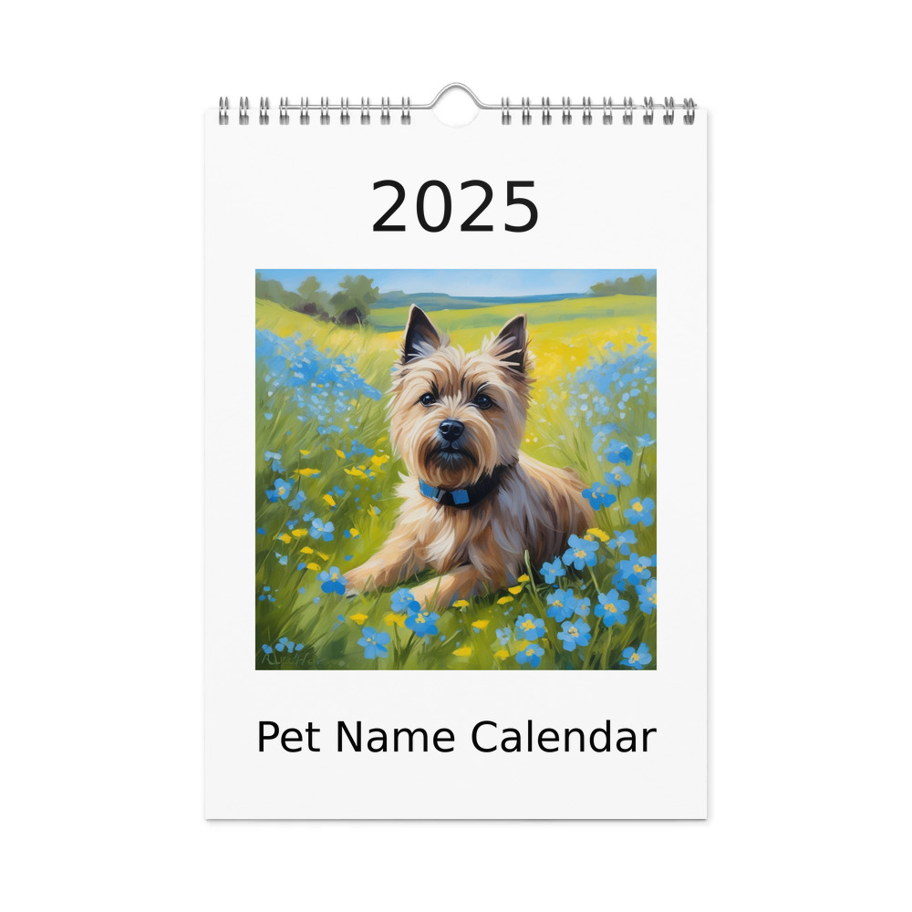 PugMug Custom Cairn Terrier Wall Calendar (2026)