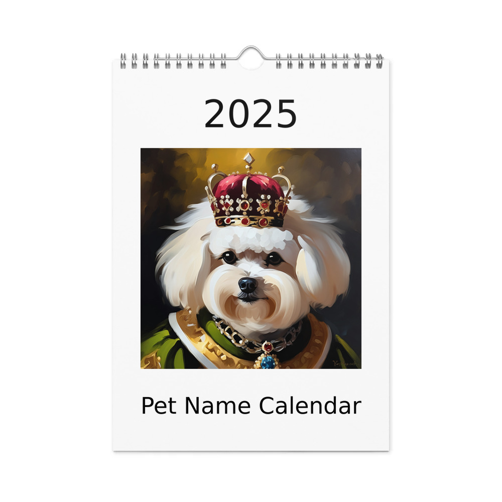 PugMug Custom Bichons Frise Wall Calendar (2026)