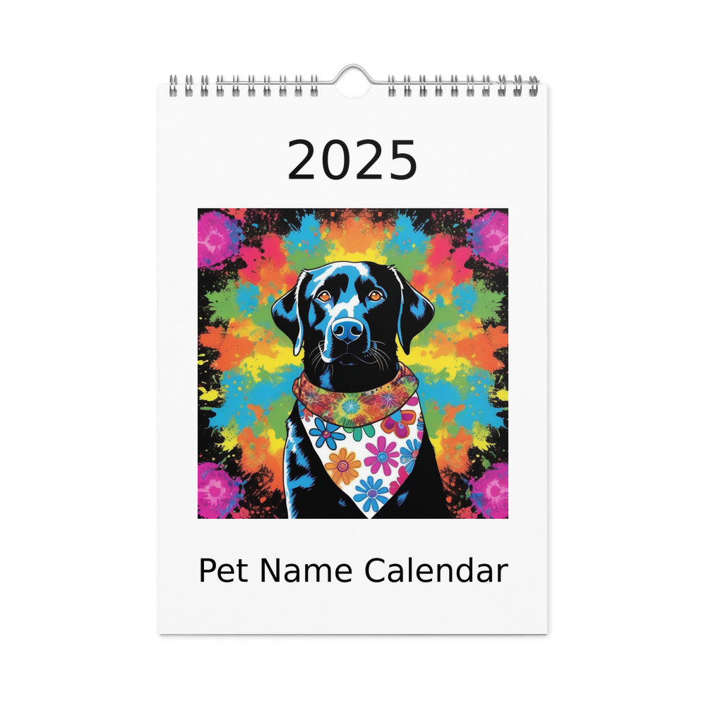 PugMug Custom Black Labrador Retriever Wall Calendar (2026)