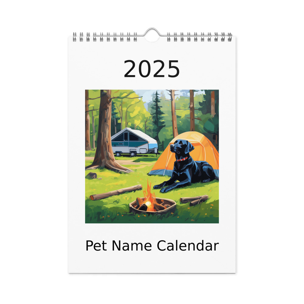 PugMug Custom Black Labrador Retriever Wall Calendar (2026)