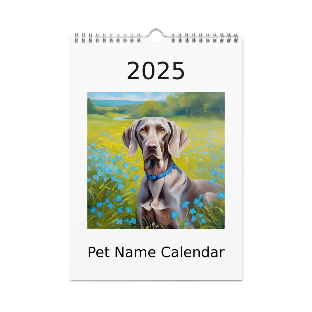 PugMug Custom Weimaraner Wall Calendar (2026)