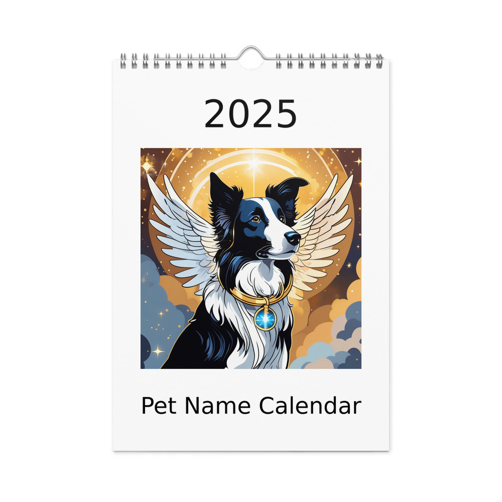 PugMug Custom Border Collie Wall Calendar (2026)